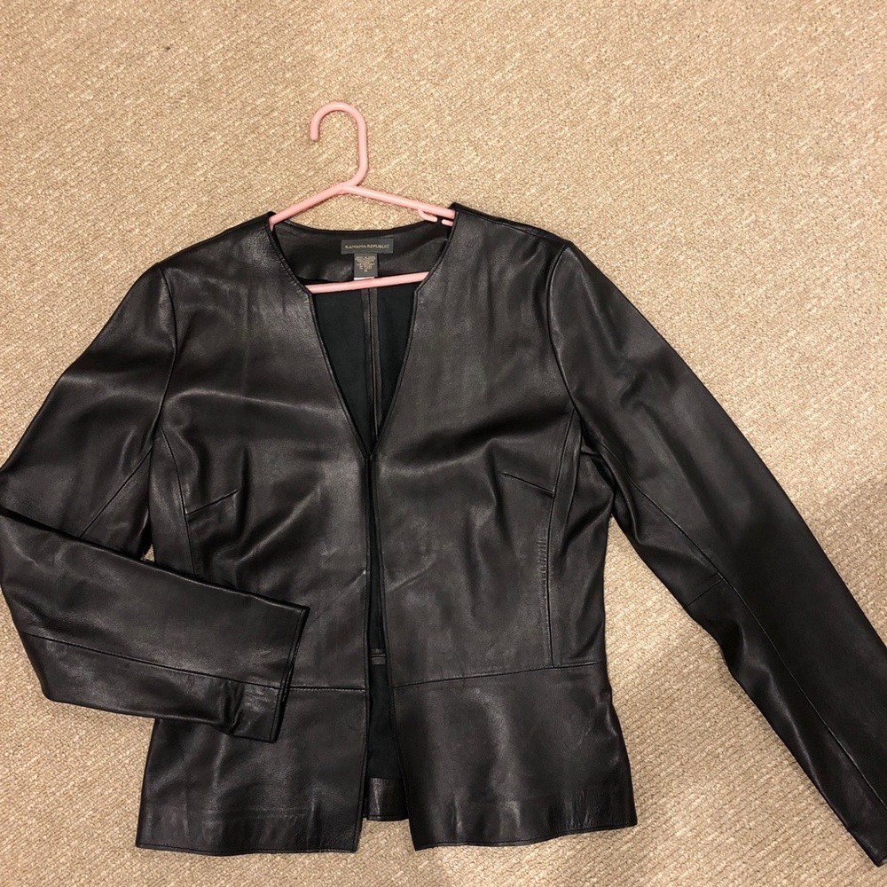 Banana Republic all leather jacket size 8
